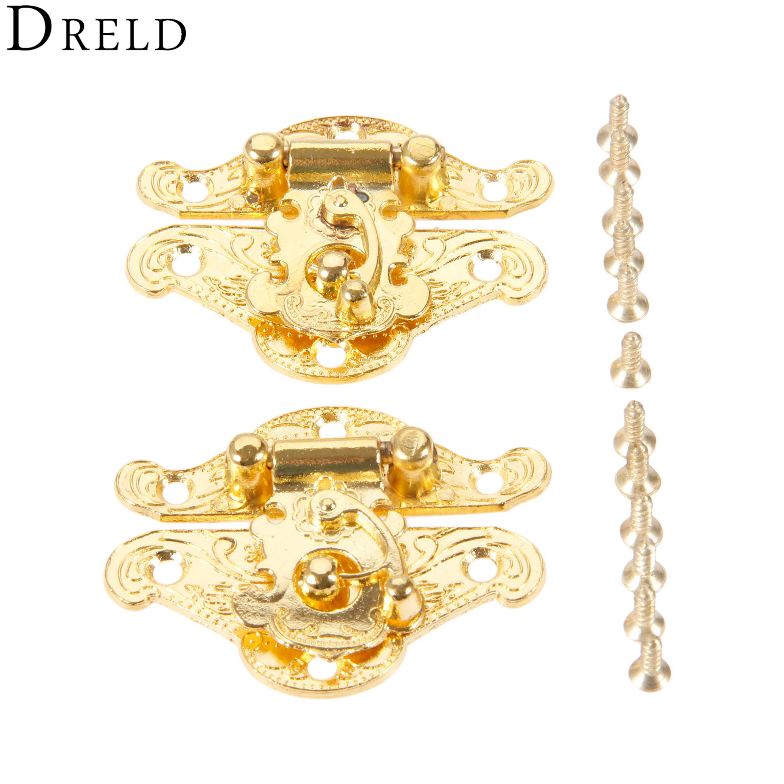 Furniture Hardware Manufacturer - DRELD-Antique Gold Box Trava, Fechos Trava,