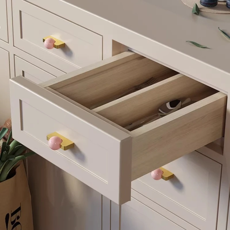 Furniture Hardware Drop Pulls - Bola de cristal branca + puxadores